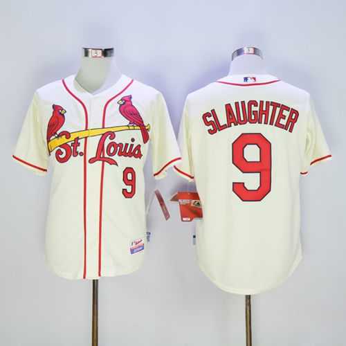 St. Louis Cardinals #9 Enos Slaughter Cream Cool Base Stitched MLB Jersey,We sell and wholesale St. Louis Cardinals #9 Enos Slaughter Cream Cool Base Stitched MLB Jersey on line form chian!